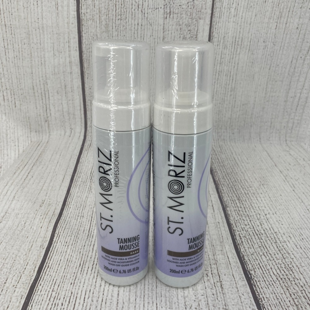 St. Moriz Tanning Mousse Professional (2) Dark Aloe Vera Vitamin E Foam 6.76oz